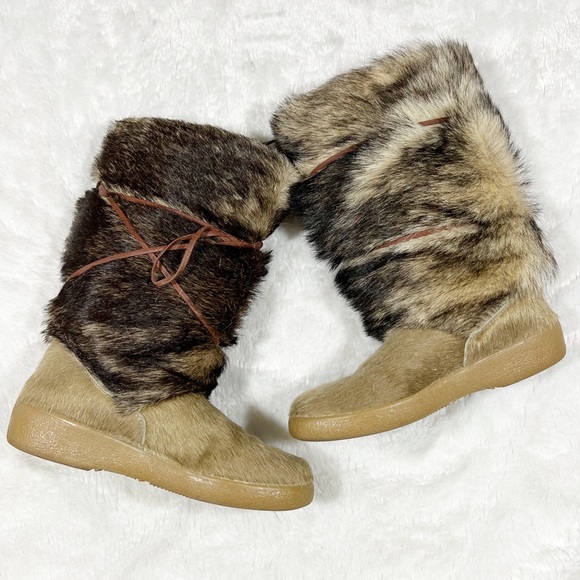 Pajar Canada Kim Red Fox Pony Hair Fur Winter Boots Size 38 - Picture 3 of 15